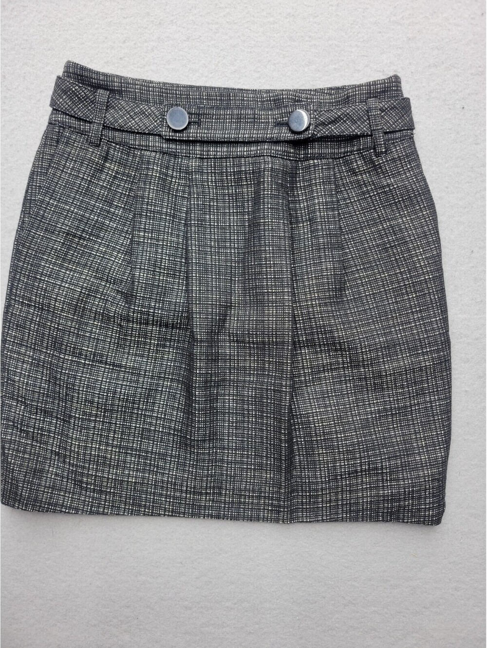 Ann Taylor Women's Skirt 2P Black Mini Knit Woven Cotton Blend Thailand